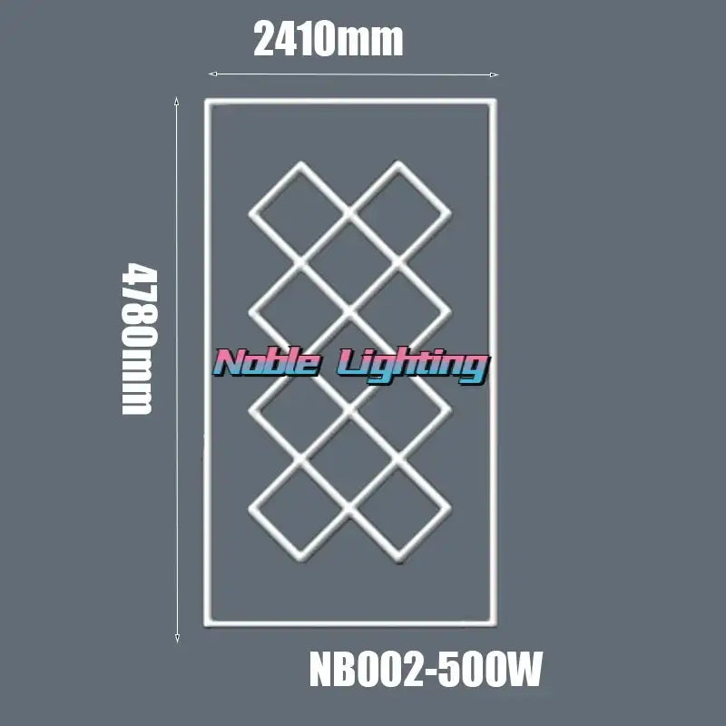 Modern white geometric lattice led ceiling light model nb002-500w from noble lighting for decorbites hexagon led designs