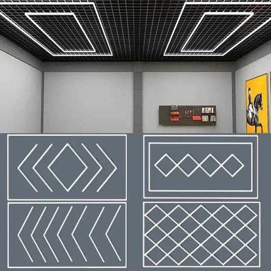 Modern white and black hexagon led ceiling light with sleek rectangular led ceiling lights and decorbites hexagon led design