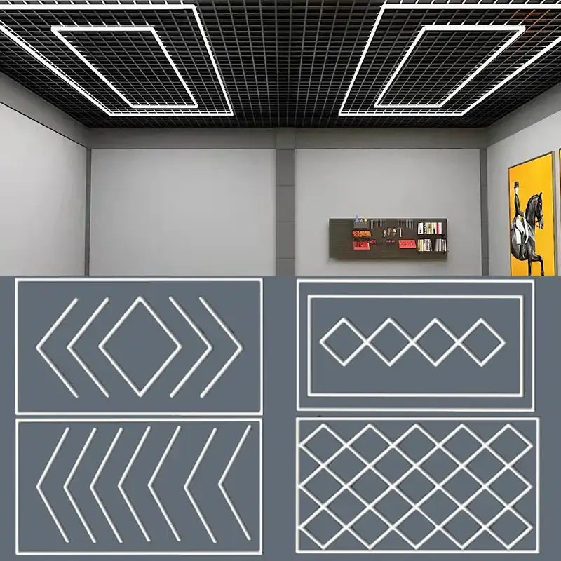 Modern white and black hexagon led ceiling light with sleek rectangular led ceiling lights and decorbites hexagon led design