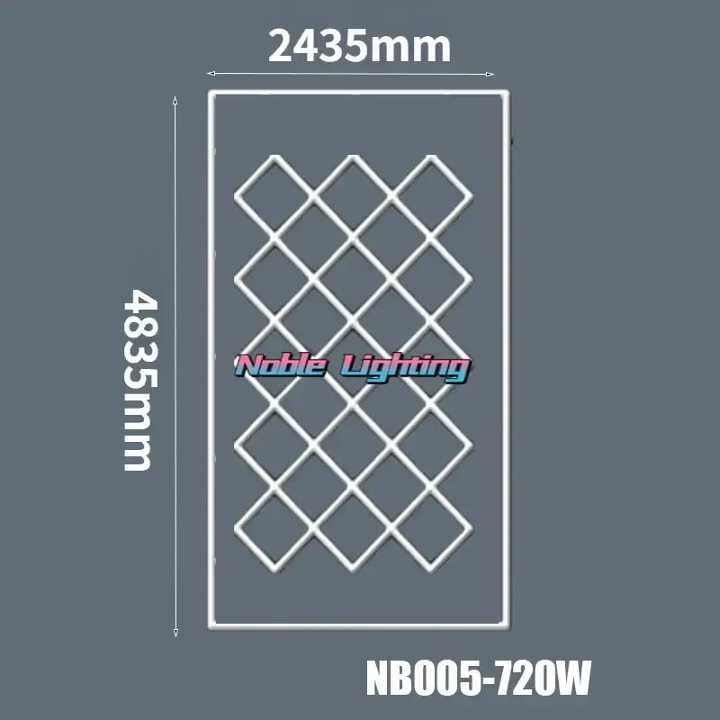Modern white diamond-patterned rectangular led ceiling light by noble lighting ideal for decorbites hexagon led garage system