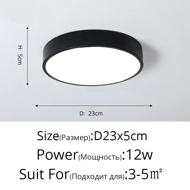 Modern white and black led ceiling light with sleek circular design 12w power perfect for corridor decorbites led ceiling