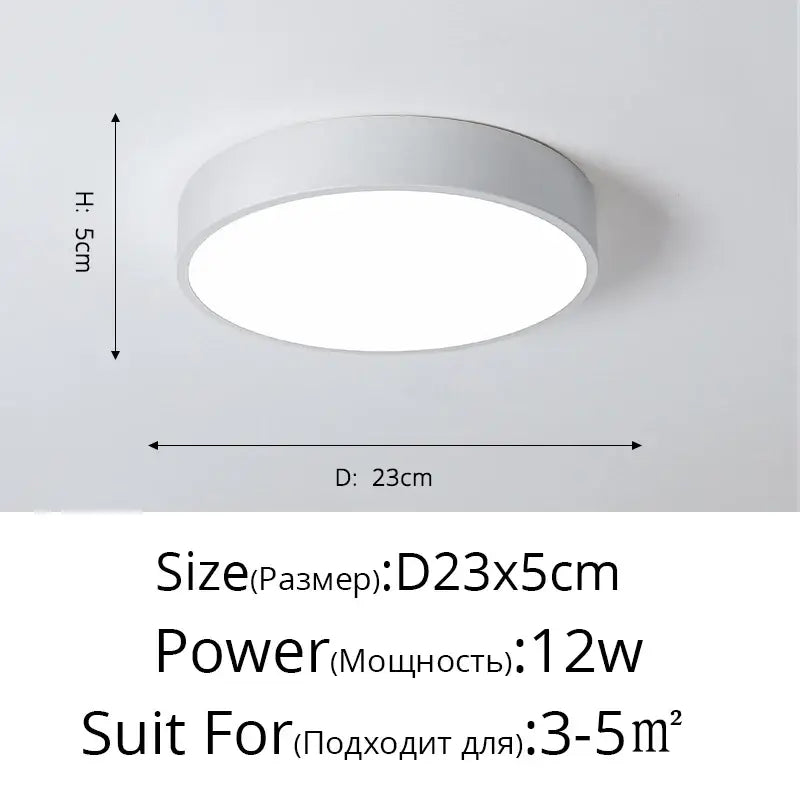 Modern white circular led ceiling light decorbites led ceiling with sleek minimalist design 23cm diameter 5cm height