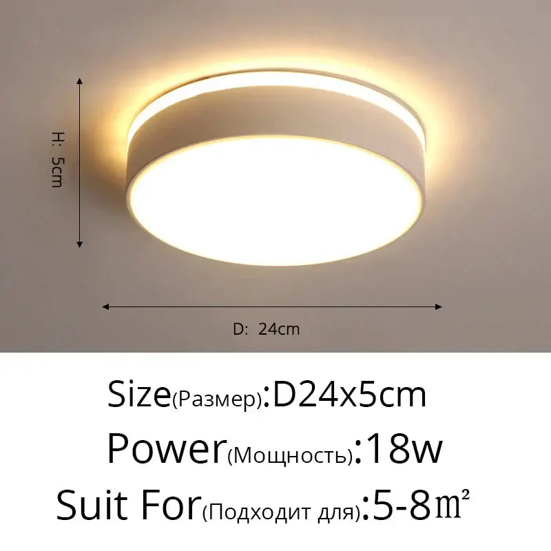 Modern white and black led ceiling light with circular minimalist design and warm glow for corridor decorbites ceiling light