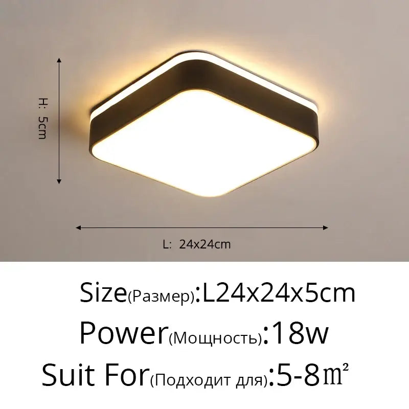 Modern white and black led ceiling light with sleek black frame and warm white illumination for minimalist decorbites ceiling light