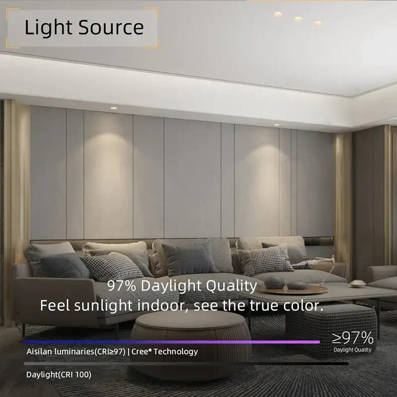 Modern white and black recessed downlight spotlights with decorbites 12w warm white illumination for living room decor