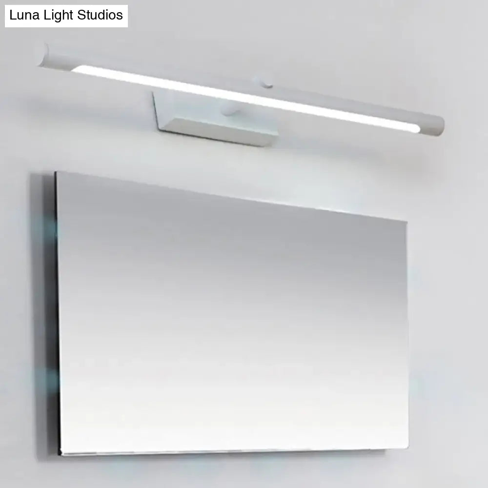 Modern white and black tube vanity lighting with sleek minimalist design led bathroom wall sconce