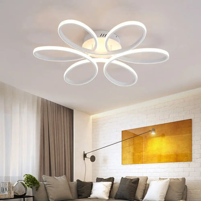 DecorBites™ DecorBites™ Modern White Blossom Flush-Mount LED Ceiling Lamp (23/29 Inches) for Living Room