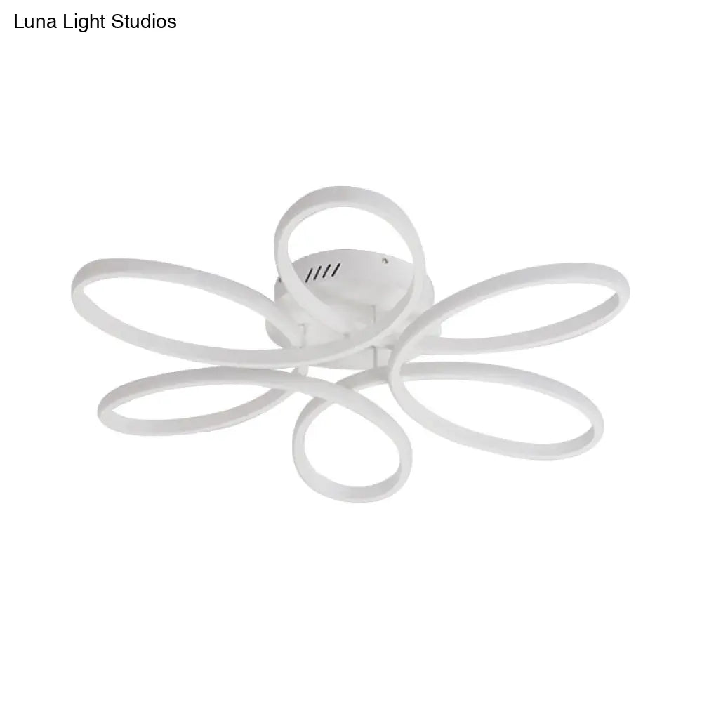 DecorBites™ DecorBites™ Modern White Blossom Flush-Mount LED Ceiling Lamp (23/29 Inches) for Living Room