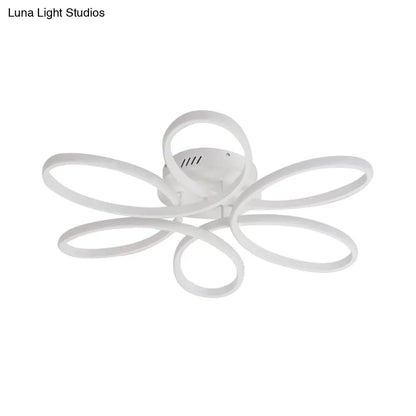 DecorBites™ DecorBites™ Modern White Blossom Flush-Mount LED Ceiling Lamp (23/29 Inches) for Living Room