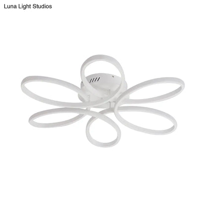 DecorBites™ DecorBites™ Modern White Blossom Flush-Mount LED Ceiling Lamp (23/29 Inches) for Living Room