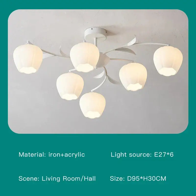 Modern white branch ceiling chandelier with apple-shaped pendant made of iron and acrylic for living room decorbites branch ceiling