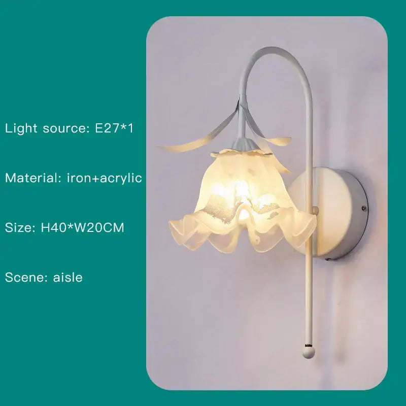 Modern white branch ceiling chandelier with delicate white flower-shaped wall sconce and curved iron arm for decorbites branch ceiling