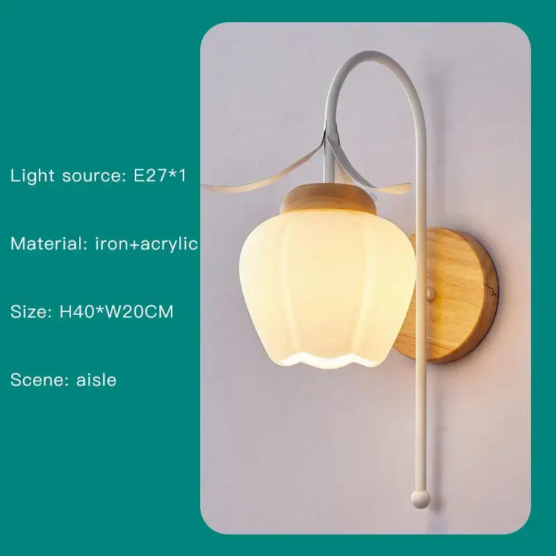 Modern white branch ceiling chandelier with a warm frosted acrylic lampshade wooden base and iron arm decorbites branch ceiling