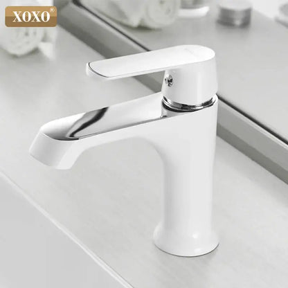 Modern white ceramic basin faucet with sleek design and polished chrome accents ideal for decorbites bronze green fashion