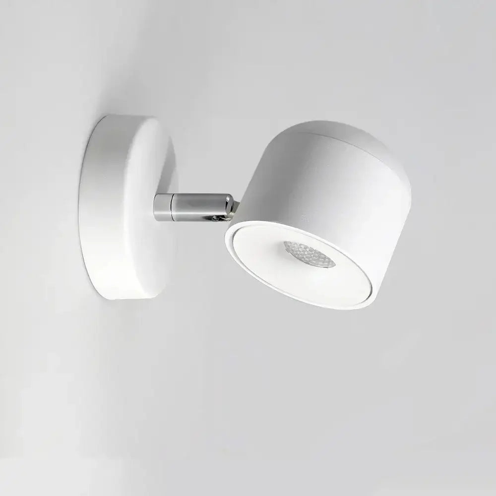 Modern white ceramic dimmable led wall lamp with sleek chrome joint ideal for bedroom reading decorbites dimmable led wall