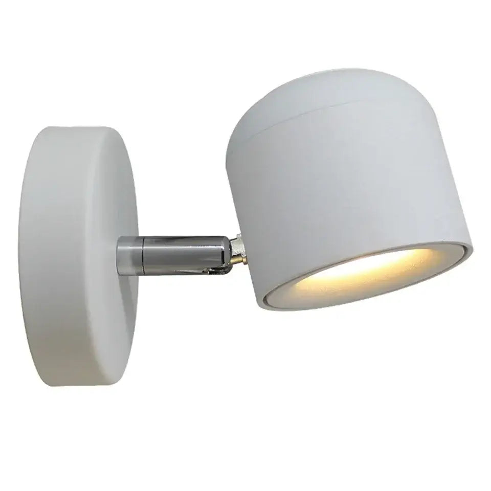 Modern white ceramic dimmable led wall lamp with chrome adjustable arm for bedroom reading light by decorbites