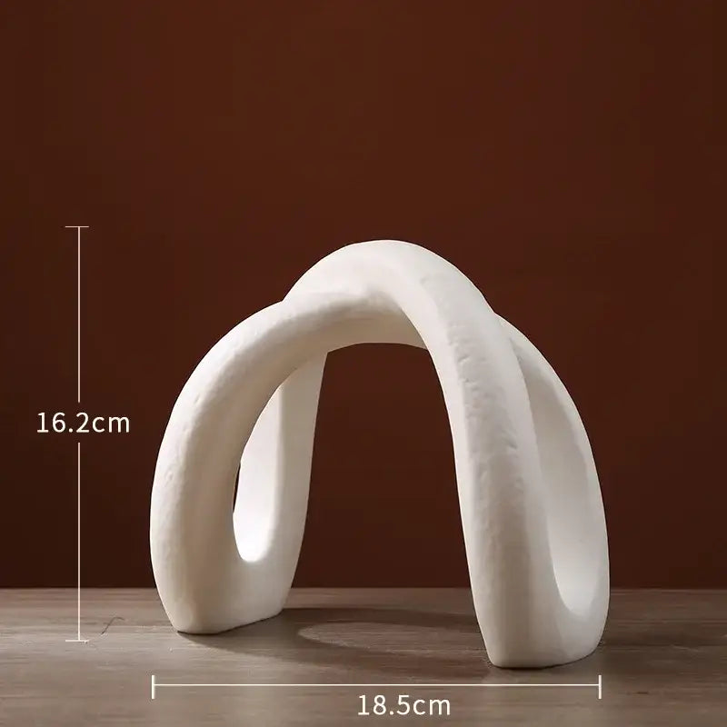 Modern white ceramic infinity symbol vase with smooth flowing curves for decorbites infinity symbol living room decor
