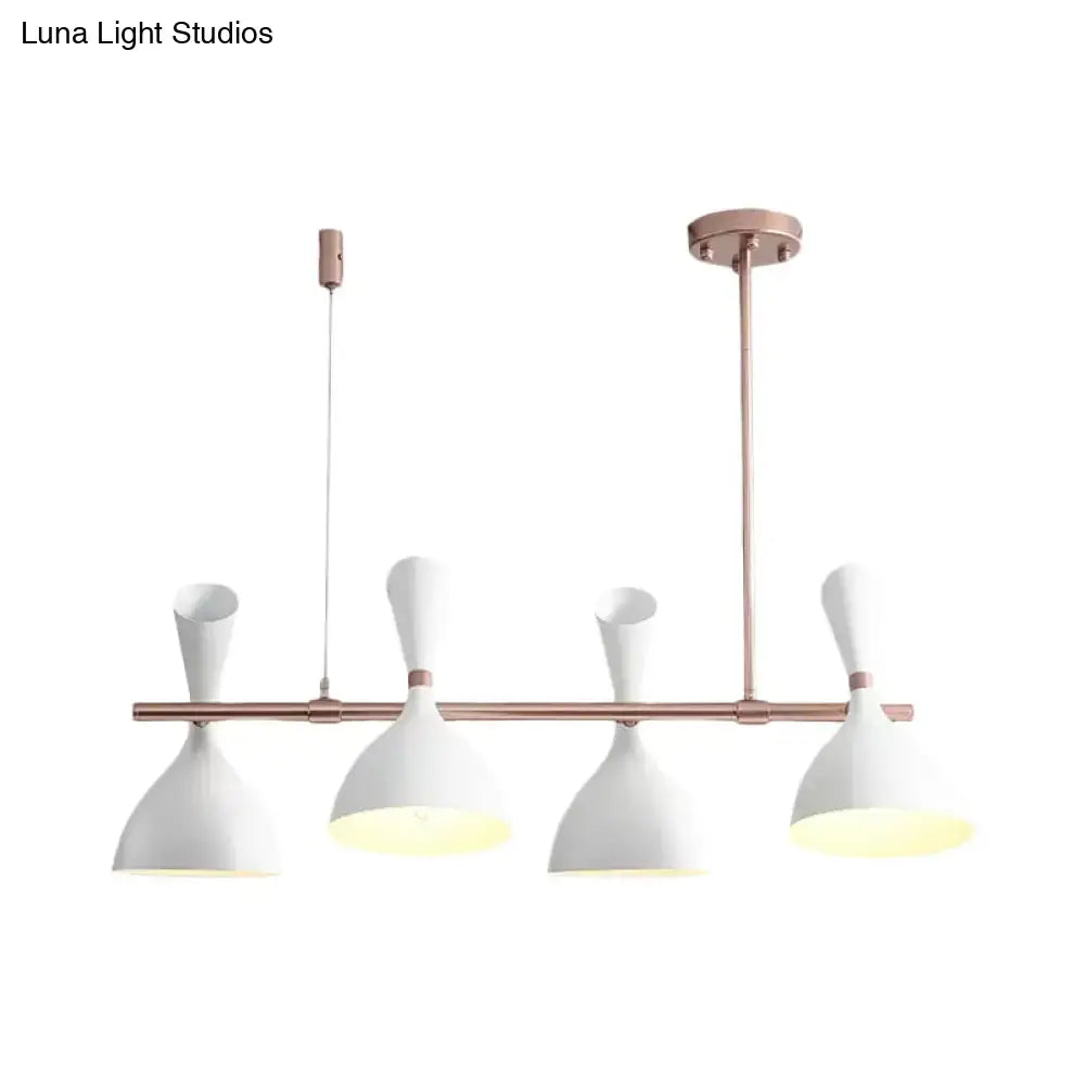 Modern white ceramic pendant light with rose gold metal accents in decorbites nordic hanging chandelier for dining room