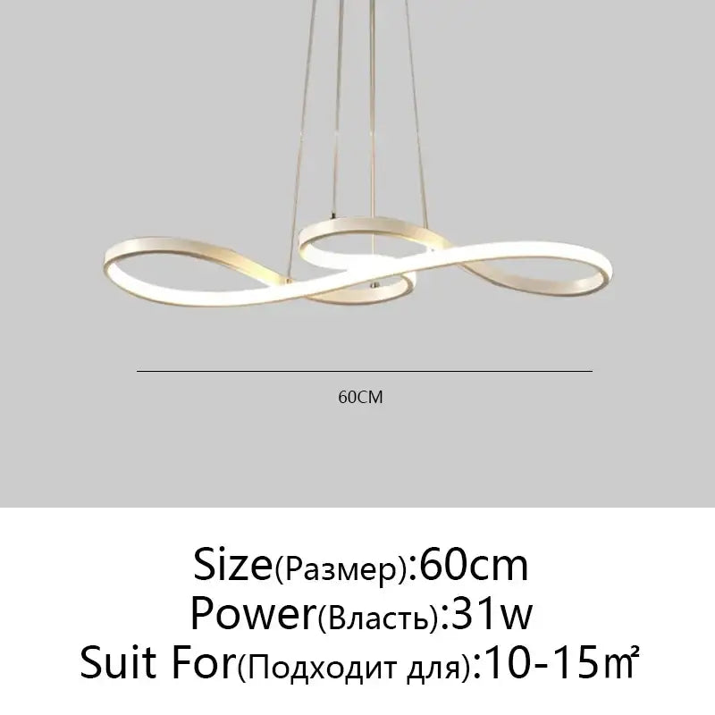 Modern white circle led chandelier featuring a brushed gold decorbites circle led infinity pendant light for living room decor