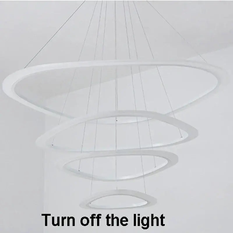 Modern white circle rings acrylic pendant lights featuring concentric acrylic rings chandelier for living room decorbites circle rings