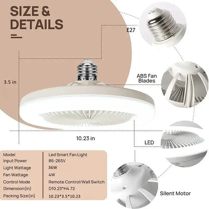 Modern white circular ceiling fan with light featuring abs blades and silent motor for bedroom by decorbites ceiling fan