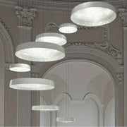 Modern white clear crystal pendant light with decorbites clear crystal embellishments for living room decor