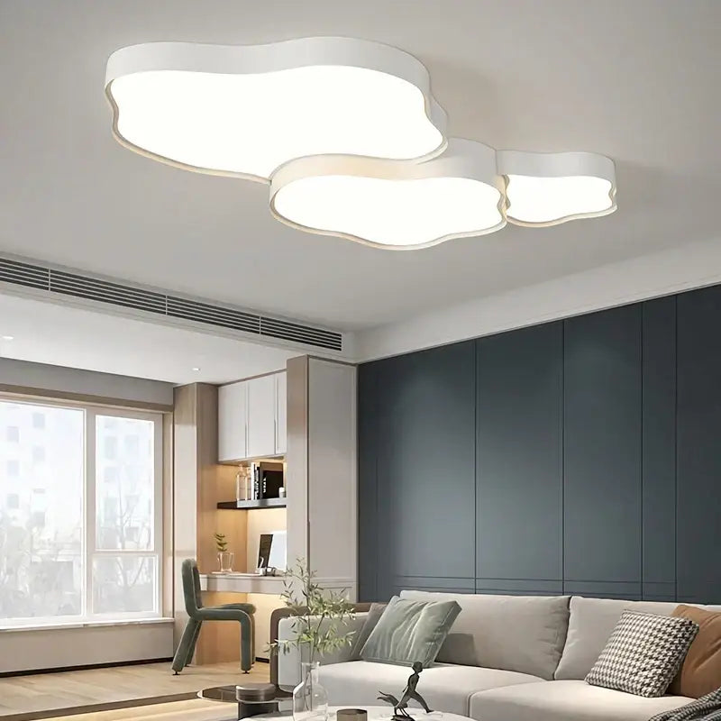 Modern white cloud ceiling chandelier with minimalist led design for bedroom or living room decorbites cloud ceiling