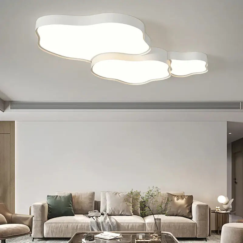 Modern white cloud ceiling chandelier with sleek minimalist LED design for bedroom or living room decorbites cloud ceiling