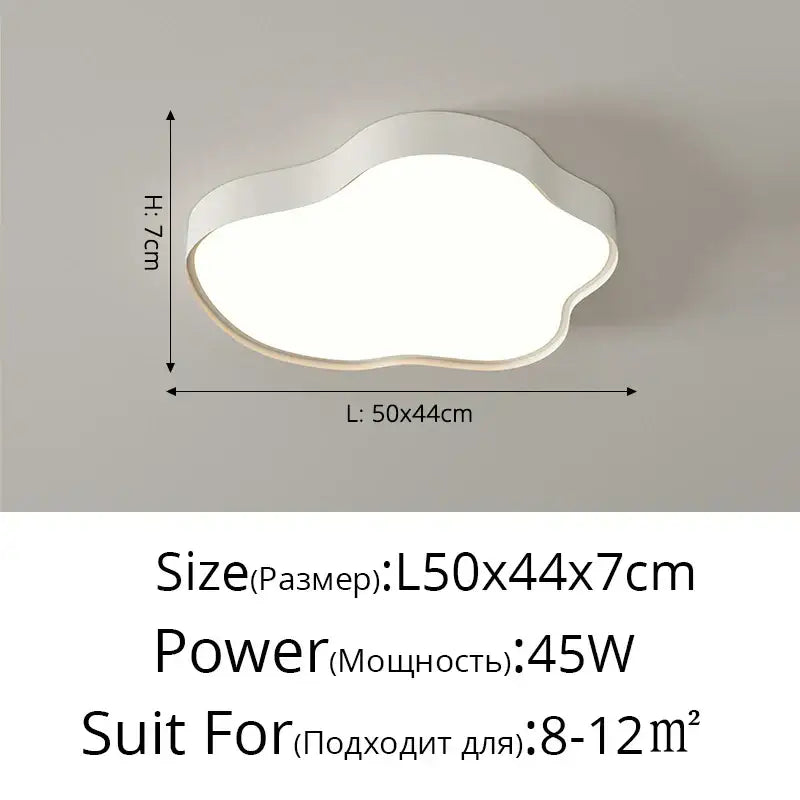 Modern white decorbites cloud ceiling chandelier with sleek design and soft diffused light for bedroom or living room decor