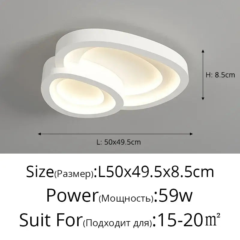 Modern white led ceiling lights with sleek layered circular design decorbites designer ceiling for living room decor