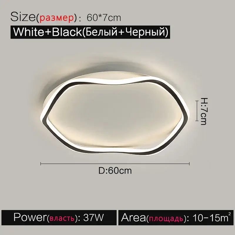 Modern white cloud led bedroom ceiling lamp with sleek oval design for minimalist bedroom ceiling lighting