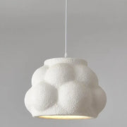 Modern white cloud pendant light with textured matte finish and soft diffused glow for dining room decorbites green nordic
