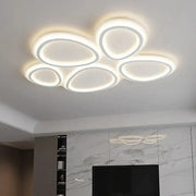 Modern white cloud ring led ceiling light with decorbites circular lumines panel for living room decor