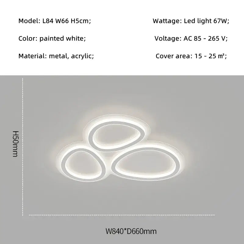 Modern white cloud ring led ceiling light with sleek metal and acrylic design from decorbites circular lumines panel