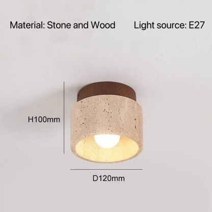 Modern white concrete pendant light with textured stone and wood finish ideal for kitchen lighting area up to square meters