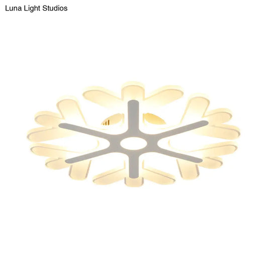 DecorBites™ DecorBites™ Modern White Coral Flush Ceiling Light with LED Acrylic Lamp in 3 Color Options
