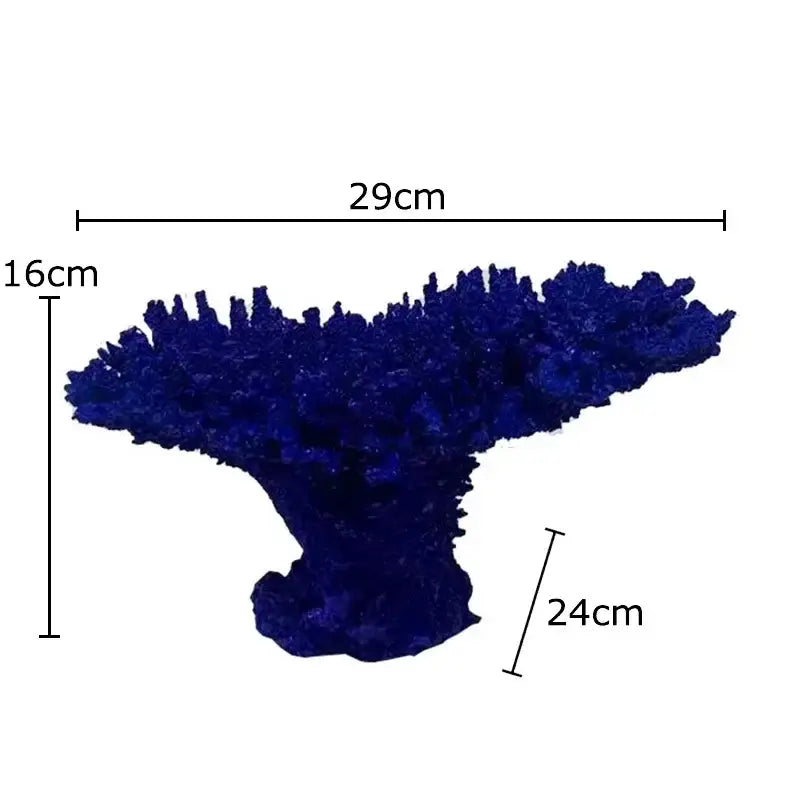 Deep blue textured coral tree decorative ornament by decorbites for modern living room sculpture decor