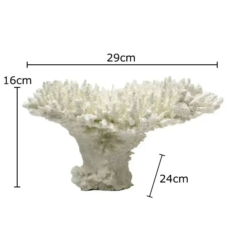 Modern white coral tree decorative ornament featuring textured branches and a sturdy base for living room decorbites coral tree