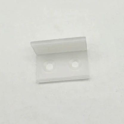 White plastic l-shaped bracket with two circular holes for modern white corner aluminum profile for led strip lights