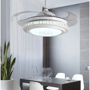 Modern white ceiling fan with integrated led lighting and crystal accents for decorbites crystal chandeliers ceiling fans