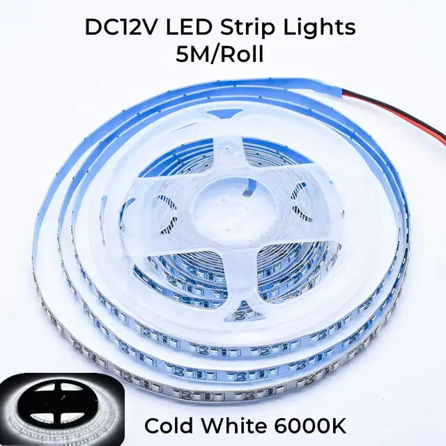 Modern white curved led aluminum profile with blue and white dc12v led strip lights 5 meters per roll for living room recessed lighting