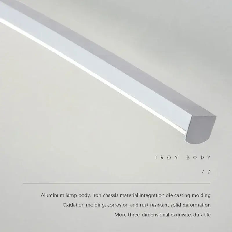 A modern white curved led wall lamp with a minimalist aluminum body and iron chassis for living room use