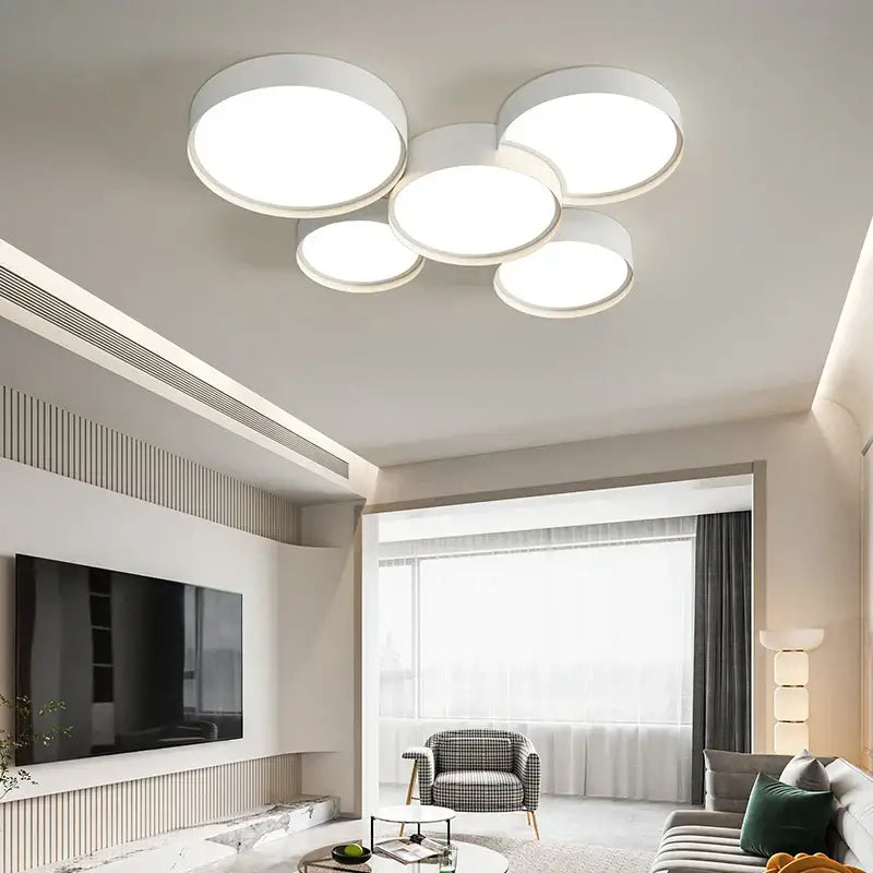 Modern white cylinder led chandelier light with minimalist design featuring decorbites cylinder led for living room decor