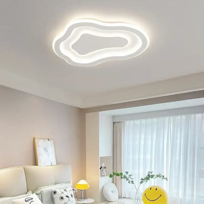 Modern white decorbites cloud chandelier with layered led design for living room ceiling lighting