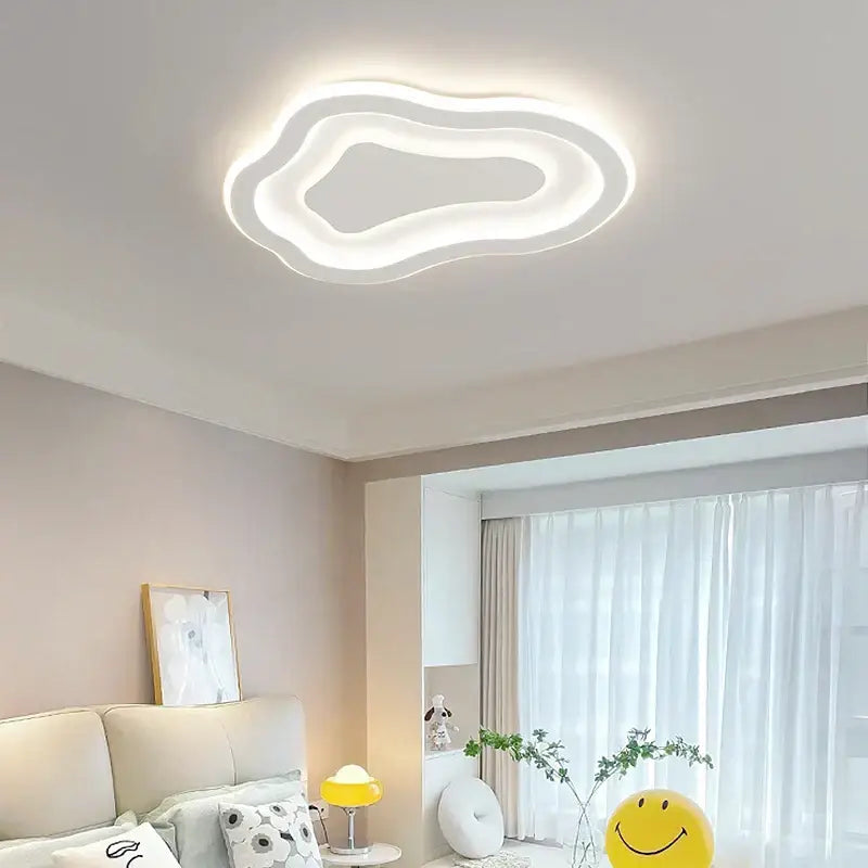 Modern white decorbites cloud chandelier with layered led design for living room ceiling lighting