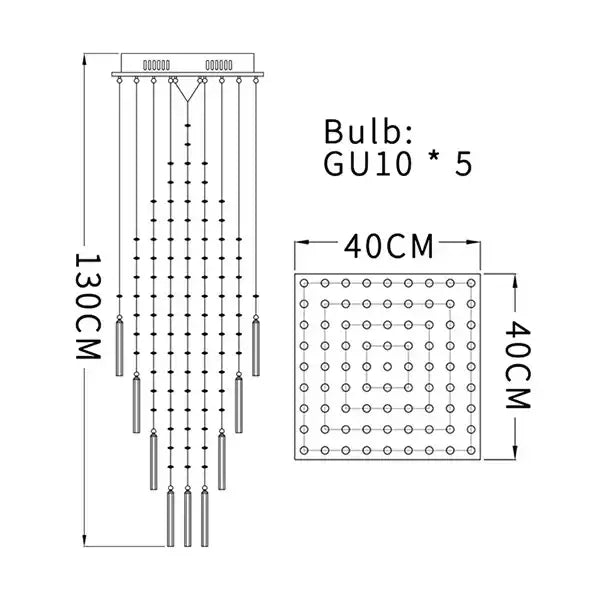 Modern white decorbites crystal ceiling chandelier with five gu10 bulbs and sleek metallic rods for living room use
