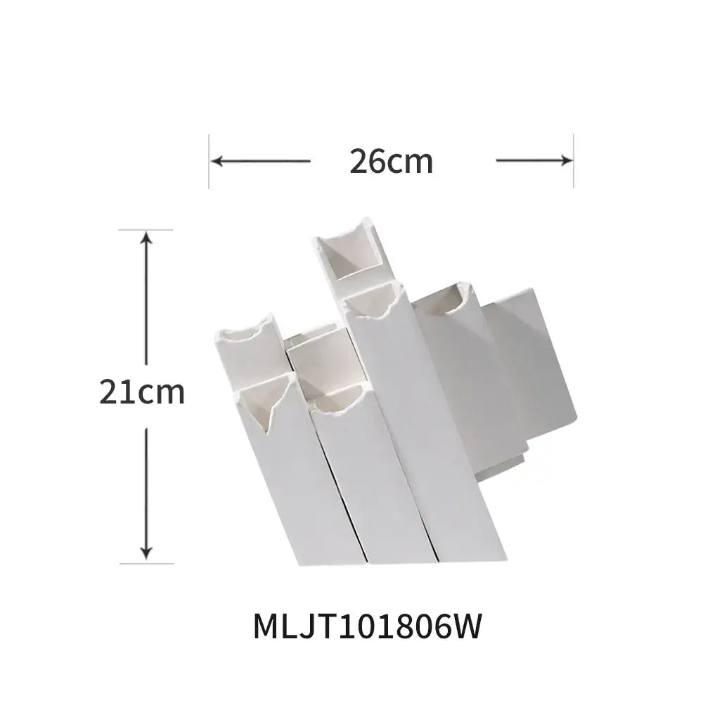 White plastic ceiling track with rectangular profile and mounting cutout for modern decorbites geometric ceramic block splicing home decor
