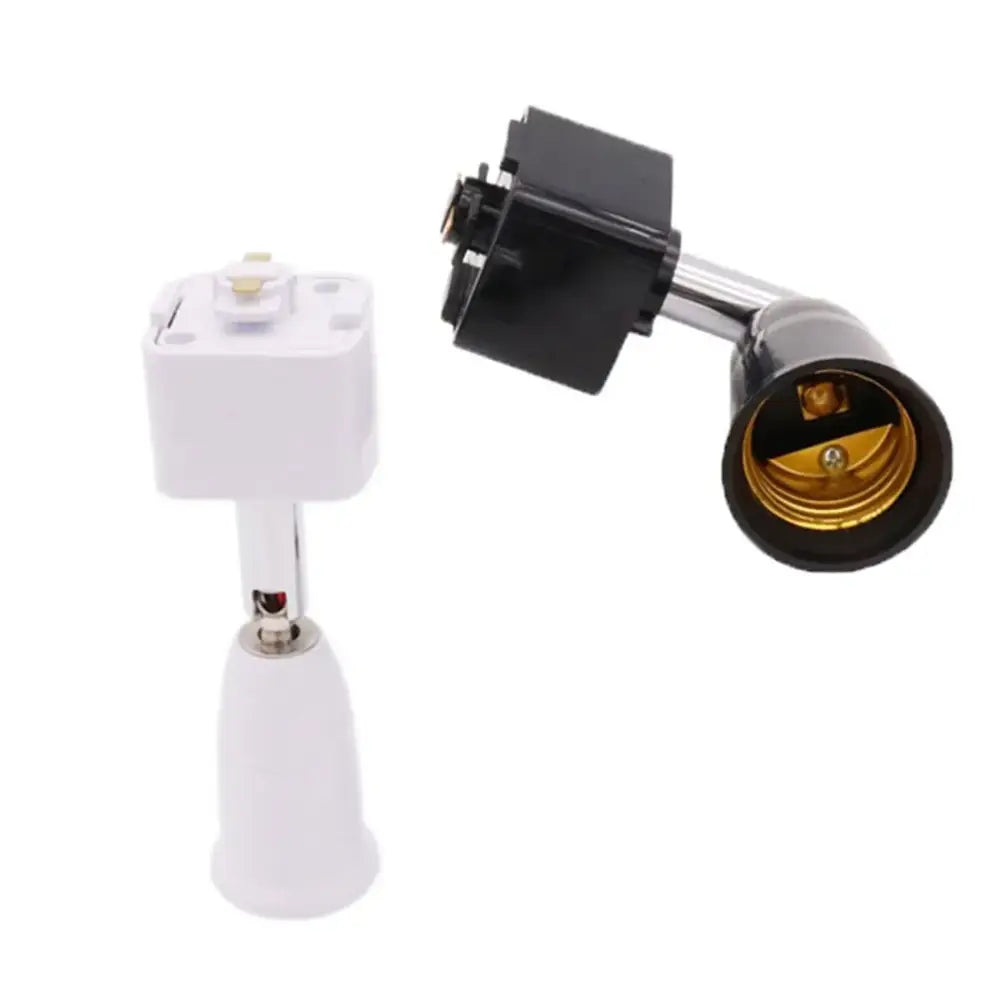 Modern white and black adjustable dimmable led track lighting fixture with gold screw base for living room art lighting