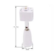 Modern white dimmable led track lighting fixture with white plastic and metallic stem for living room art illumination