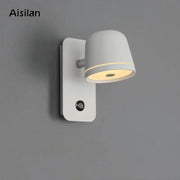 Modern white dimmable led wall sconce with sleek design and warm illumination by decorbites for bedroom spotlight use